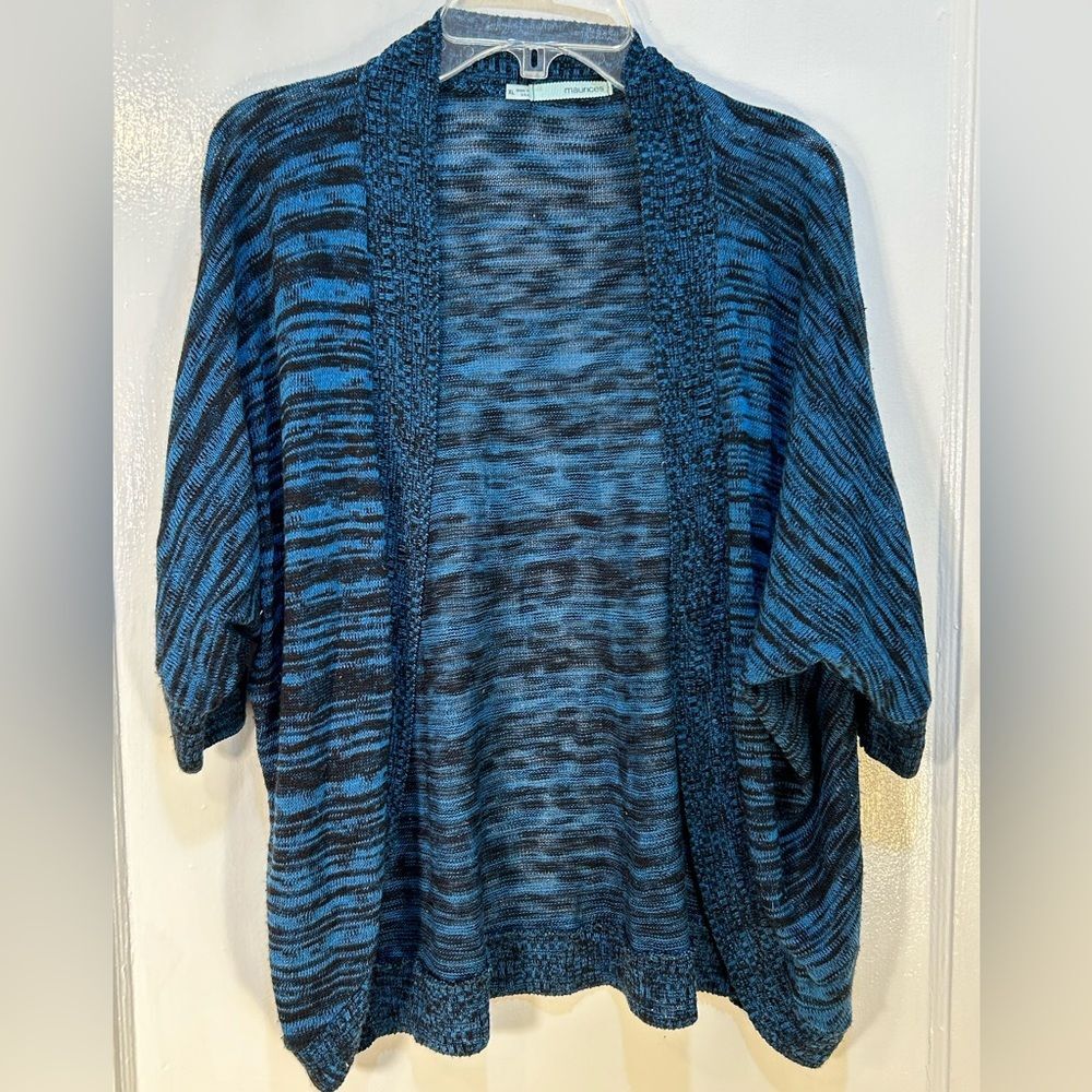 Maurices Dress Women’s Extra Large Cardigan Open Front Blue Short Sleeve